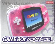 La confezione del Game Boy Advance, la nuova versione a 32 bit della famosa console portatile Game Boy Color