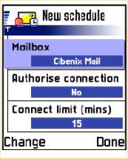 Il menu per impostare il controllo automatizzato della posta